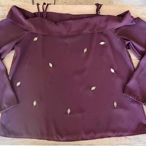 Cotton On Plum Off-Shoulder Blouse